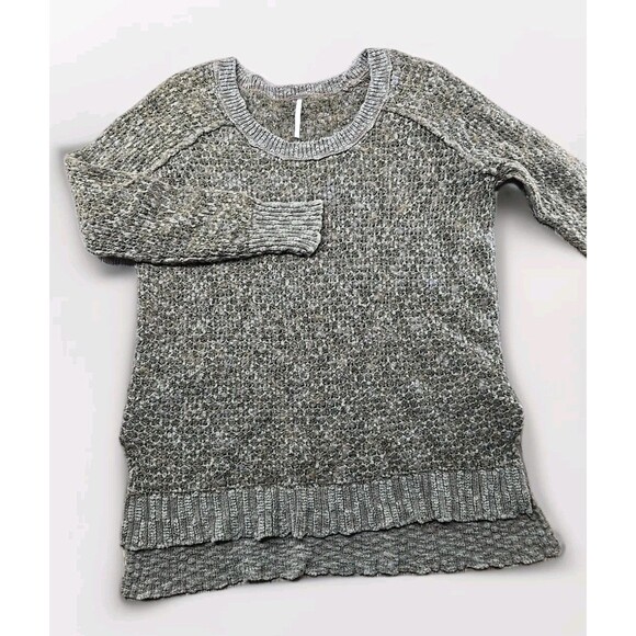 Free People FP Women's S Moss Green Loose Knit Sweater Boho Acrylic Wool Blend - Picture 1 of 10